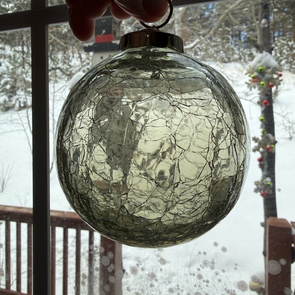 Mixed Lot Christmas Tree Kugel Style Elegant Crackle Glass Blown  Ornaments - Picture 9 of 15